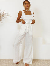Load image into Gallery viewer, Square Neck Sleeveless Top and Pants Set