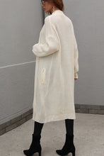 Load image into Gallery viewer, Waffle Knit Open Front Duster Cardigan With Pockets
