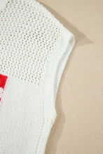 Load image into Gallery viewer, Sky Blue Flag Graphic Short Sleeve Sweater Top