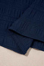 Load image into Gallery viewer, Dirty Blue Textured Ruffle Top and Shirred High Waist Shorts Set