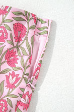Load image into Gallery viewer, Pink Boho Floral Print Cropped Top Mini Skirt Set