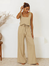 Load image into Gallery viewer, Square Neck Sleeveless Top and Pants Set