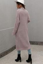 Load image into Gallery viewer, Waffle Knit Open Front Duster Cardigan With Pockets