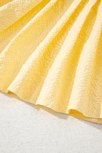 Load image into Gallery viewer, Yellow Cream Bow Tie Notched Neck Pleated Sleeveless Top