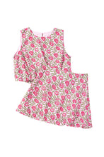 Load image into Gallery viewer, Pink Boho Floral Print Cropped Top Mini Skirt Set