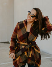 Load image into Gallery viewer, wool plaid jacket - multi - Glitz Chica Boutique