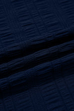 Load image into Gallery viewer, Dirty Blue Textured Ruffle Top and Shirred High Waist Shorts Set
