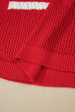 Load image into Gallery viewer, Sky Blue Flag Graphic Short Sleeve Sweater Top
