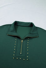 Load image into Gallery viewer, Evergreen Plus Size Glow Studded Zip up T Shirt Dress with Pockets
