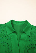 Load image into Gallery viewer, White Solid Color Eyelet Embroidered T Shirt Mini Dress
