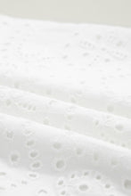 Load image into Gallery viewer, White Solid Color Eyelet Embroidered T Shirt Mini Dress
