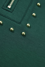 Load image into Gallery viewer, Evergreen Plus Size Glow Studded Zip up T Shirt Dress with Pockets
