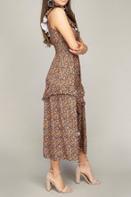 Load image into Gallery viewer, Tiered maxi dress with ruffle trim
