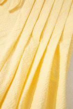 Load image into Gallery viewer, Yellow Cream Bow Tie Notched Neck Pleated Sleeveless Top
