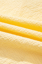 Load image into Gallery viewer, Yellow Cream Bow Tie Notched Neck Pleated Sleeveless Top
