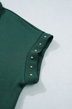 Load image into Gallery viewer, Evergreen Plus Size Glow Studded Zip up T Shirt Dress with Pockets
