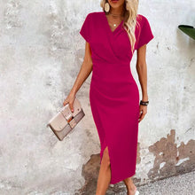 Load image into Gallery viewer, Orange Midi Party Dresses
