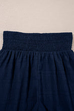 Load image into Gallery viewer, Dirty Blue Textured Ruffle Top and Shirred High Waist Shorts Set
