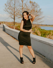 Load image into Gallery viewer, pretty black bodycon dress - Glitz Chica Boutique
